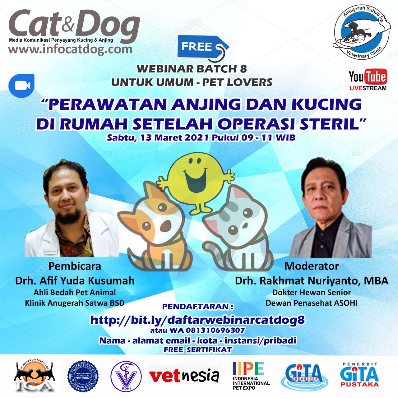 DAFTAR HADIR WEBINAR BATCH VIII MAJALAH CAT & DOG, 13 MARET 2021