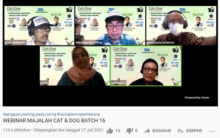 GANGGUAN URINASI PADA KUCING WEBINAR BATCH 16 GANGGUAN URINASI PADA KUCING WEBINAR BATCH 16