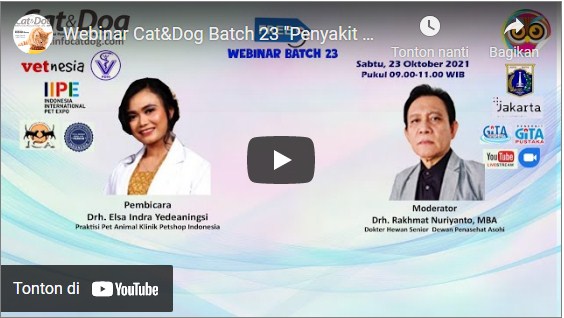 DAFTAR HADIR WEBINAR BATCH 23 PENYAKIT REPRODUKSI PYOMETRA PADA ANJING DAN KUCING