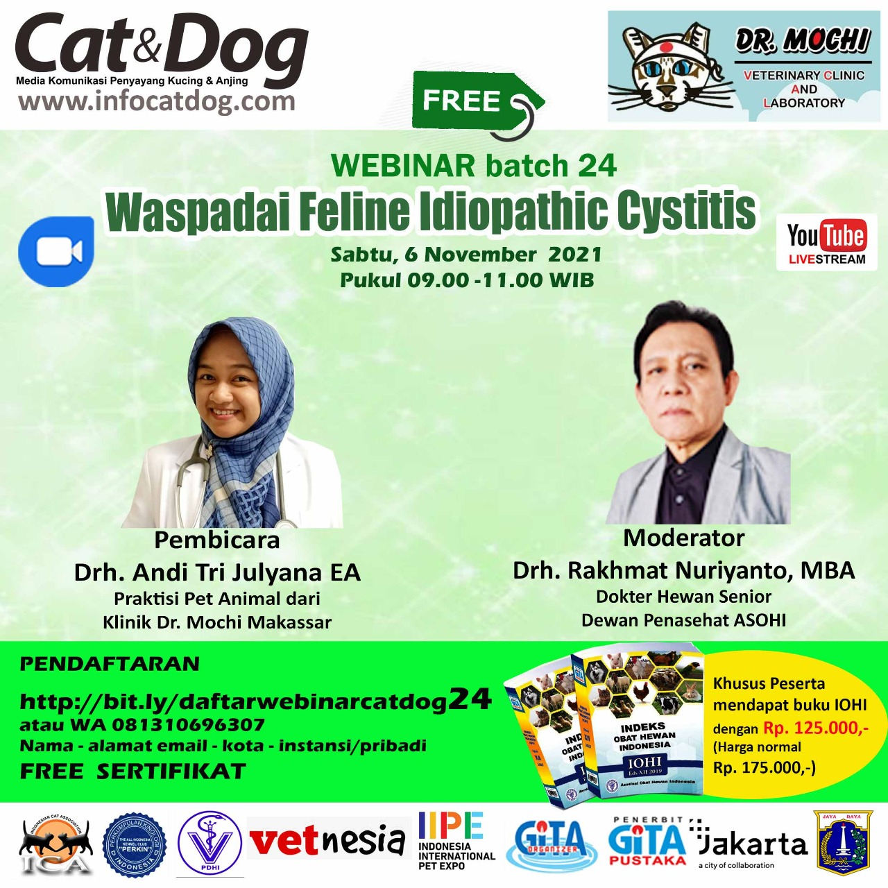 LIVESTREAMING WEBINAR CAT&DOG BATCH 24 “WASPADAI FELINE IDIOPATHIC CYSTITIS”