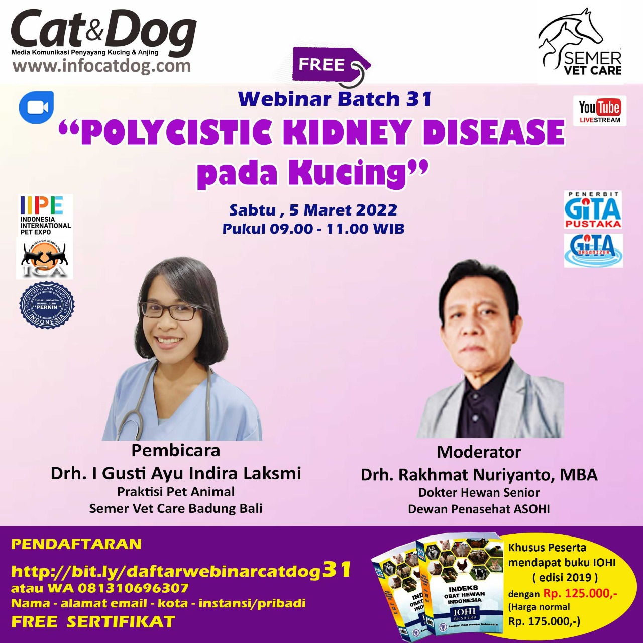 LIVESTREAMING WEBINAR CAT&DOG BATCH 31 “POLYCISTIC KIDNEY DISEASES PADA HEWAN”