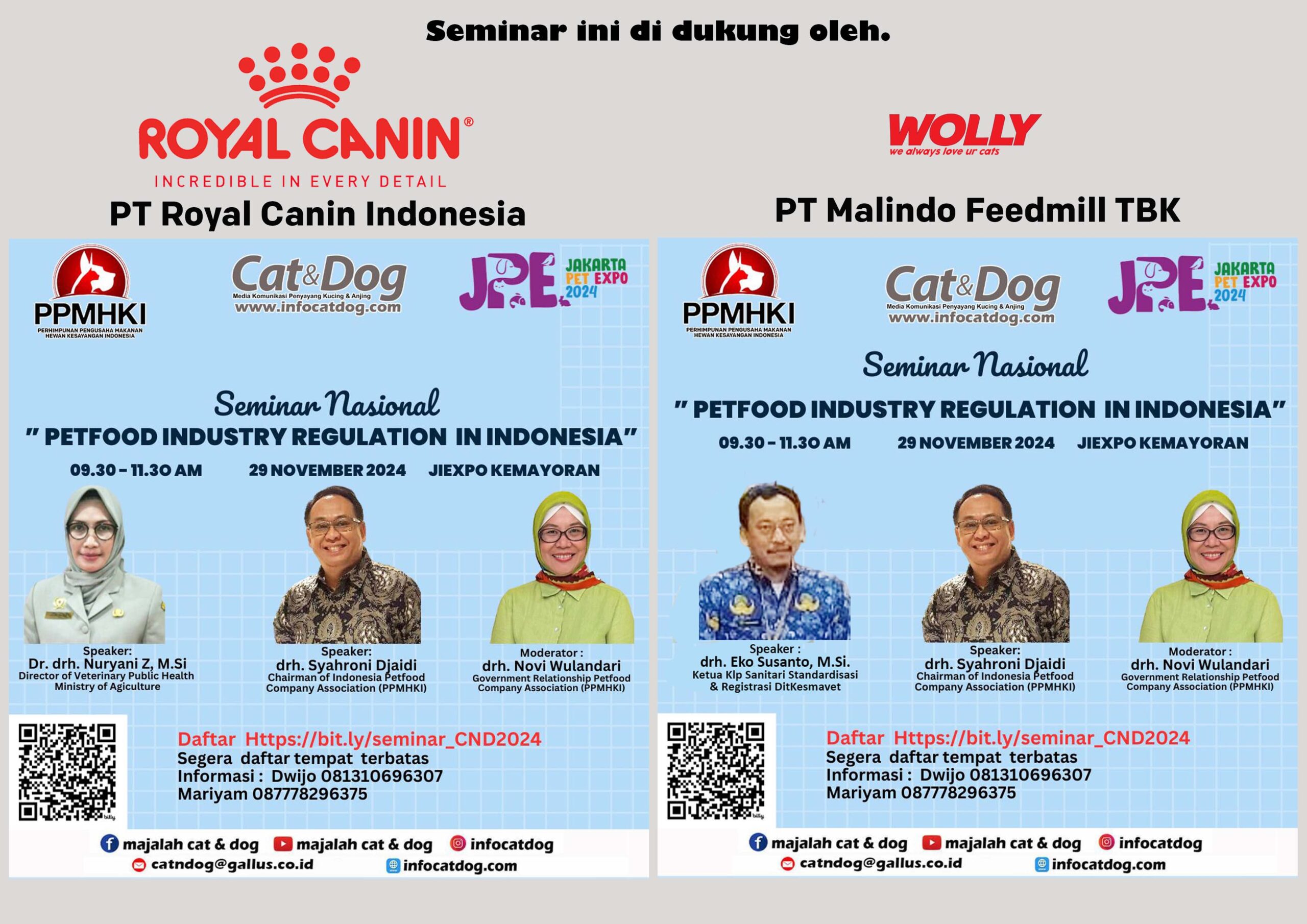 NATIONAL SEMINAR “PETFOOD INDUSTRY REGULATION IN INDONESIA” AT JAKARTA PET EXPO KEMAYORAN 29 NOV 24