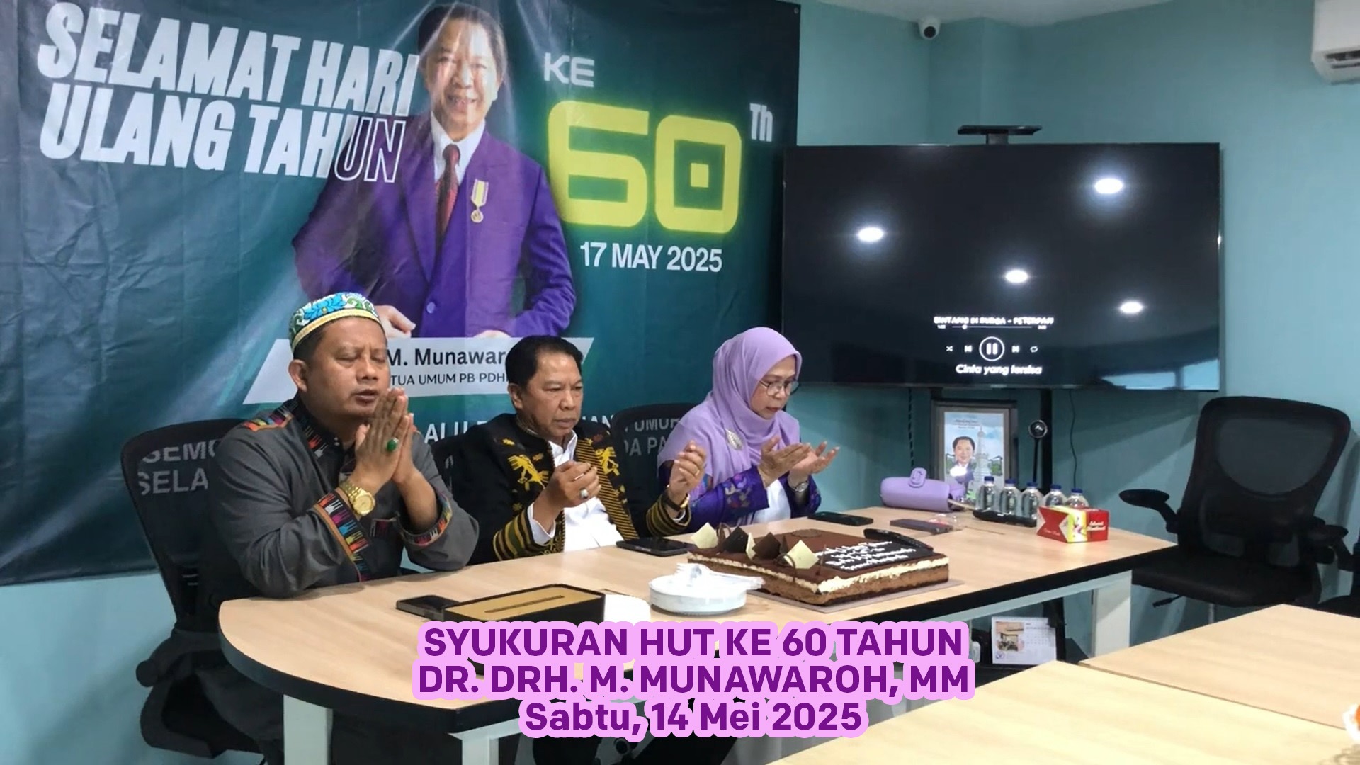 SYUKURAN HUT 60 TAHUN DR. DRH. M. MUNAWAROH, MM KETUA UMUM PB PDHI SABTU 17 MEI 2025