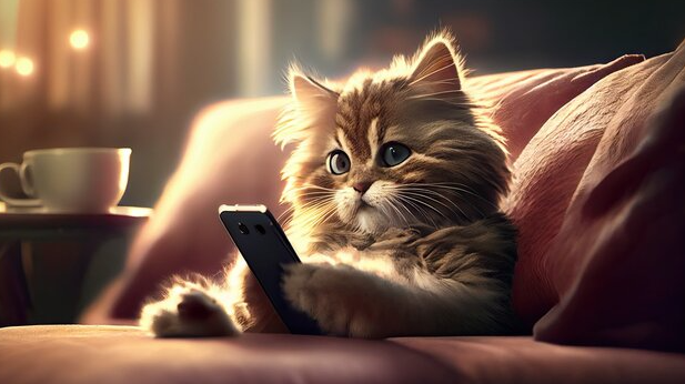 PP Kucing Pegang HP IPhone, Lucu & Aesthetic PP Kucing Pegang HP IPhone, Lucu & Aesthetic