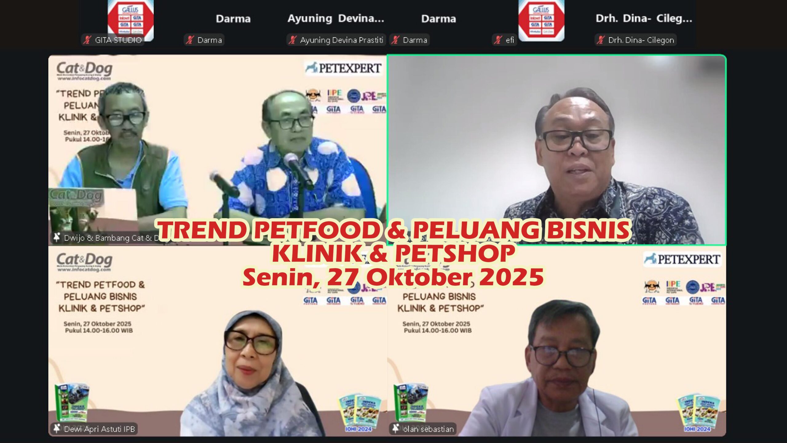 TREND PETFOOD & PELUANG BISNIS KLINIK & PETSHOP – WEBINAR BATCH 66 SENIN 27 OKTOBER 2025