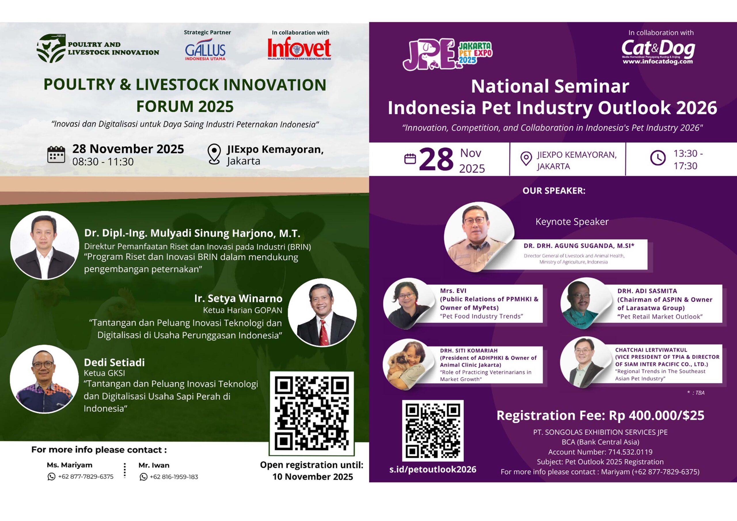 SEMINAR OUTLOOK INDONESIA PET INDUSTRY 2026 DAN POULTRY LIVESTOCK INNOVATION FORUM 2025 DI SATU EVENT