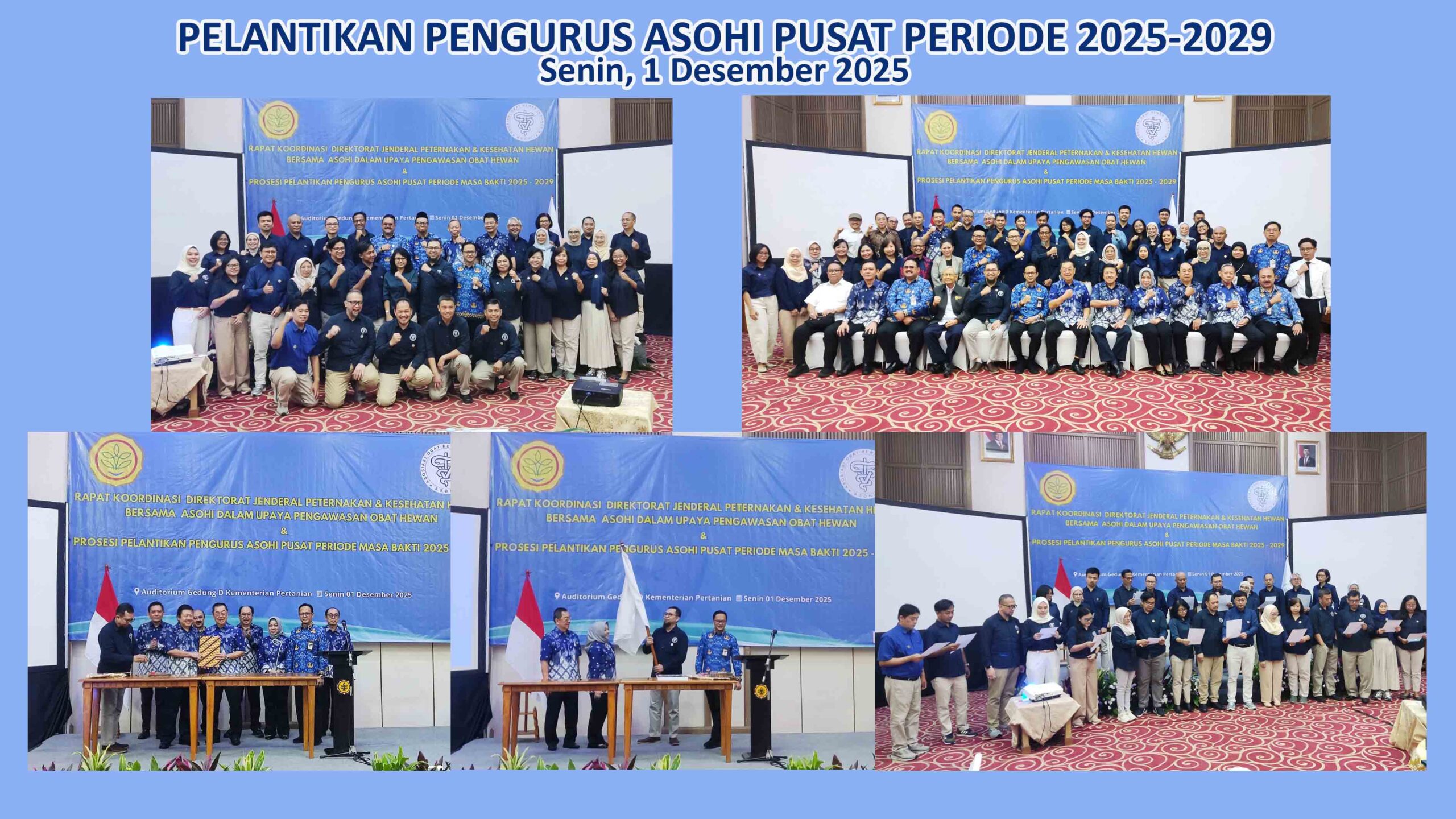 PELANTIKAN PENGURUS ASOHI PUSAT PERIODE 2025-2029 SENIN 1 DESEMBER 2025